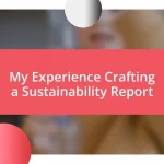 My Experience Crafting a Sustainability Report